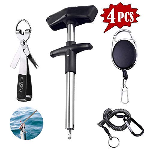 TQONEP Easy Fish Hook Remover SqueezePortable Fishing Hook Remover with Fishing Quick Knot