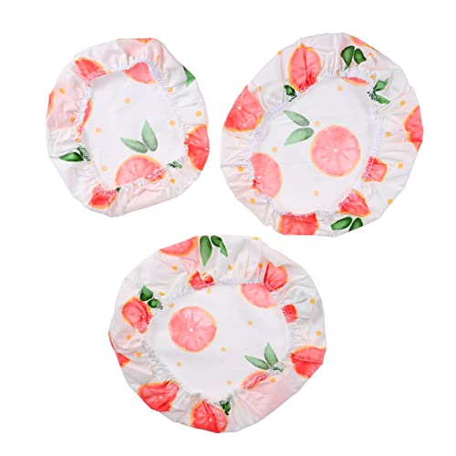 SOLUSTRE 3 piezas Cubiertas Reutilizables de Comida para Cuencos Juego Algodón con Elasticidad para Conservación de Alimentos para Fiestas y Picnics