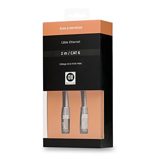 Câble RJ45 Cat 6 D2 Diffusion 0.50m cordon ethernet droit gris U/UTP - 2