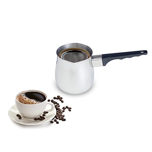 Lexi Home 6 oz Stainless Steel Turkish Inspired Coffee Pot