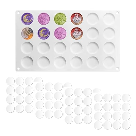 Molde de Silicona para Sello de Cera, Alfombrilla de Silicona para Sello de Cera, Almohadilla de Sello de Cera, Sellos Cera Silicona Molde, Con Puntos Adhesivos de Doble Cara, para Manualidades