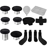 13 in 1 Metall-Daumensticks für Xbox One Elite Serie 2, Ersatz-Magnetknöpfe-Kit für Xbox Serie 2 Core, enthält 6 magnetische Swap-Joysticks, 4 Paddles, 2 D-Pads, 1 Einstellwerkzeug (Schwarz)