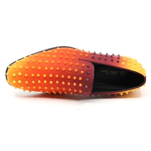 Image of Metrocharm Men's Fashion Smoking Gradient Spike Dress Tuxedo Loafers Slip On Shoes SM-199