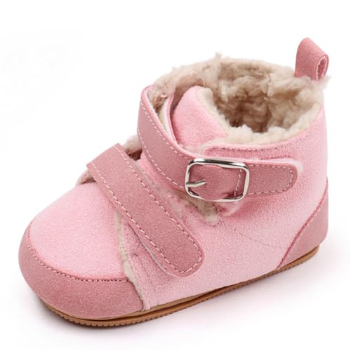 LONSOEN Baby/Toddler Boys Girls Faux Fur Lining Winter Warm Boots