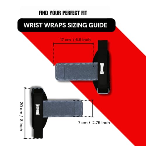 Image of Aurion Premium Suede Leather Lifting Straps | Padded Wrist Support for Weightlifting & Bodybuilding | Non-Slip 19 inch Deadlift Straps for Gym Workout | Adjustable Wraps for Men & Women (Grey)