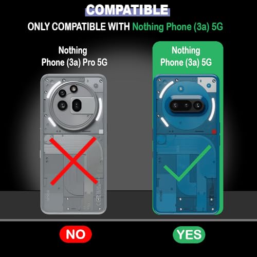 Image of Shockproof Case for Nothing Phone (3a) 5G | Full Camera Protection | TPU Flexible Back Cover for Nothing Phone (3a) 5G (Matte Black)
