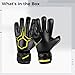 Soccer Goalkeeper Gloves Little Ones, Latex Grip Professional, Design Flexible Back Protection, Wristband Adjustable for Goalies Little Ones