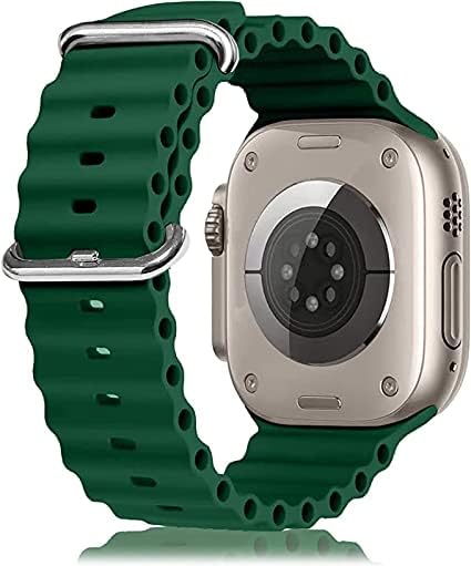 Image of Nick jones T800 Ultra Smartwatch with 1.06 inch HD Display, Bluetooth Calling Multiple Sports Modes & Watch Faces, Spo2 Monitoring & Heart Rate Monitoring, Dark Green(Sim Not Supported)