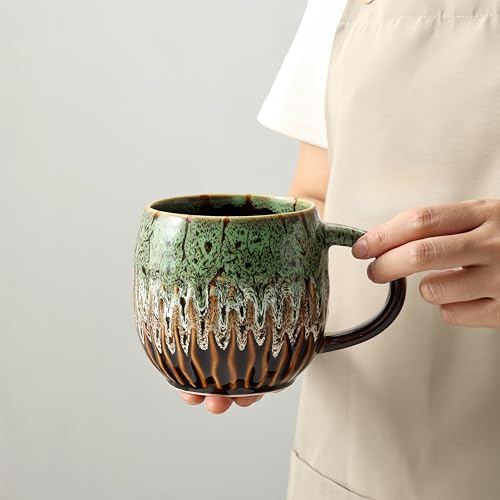 Comparison: Best Treo Ceramic Mugs 9 20oz Large Coffee Mug - Unique Handcrafted Look Ceramic Cup, Large Tea Mug, Microwave & Dishwasher Safe (green)