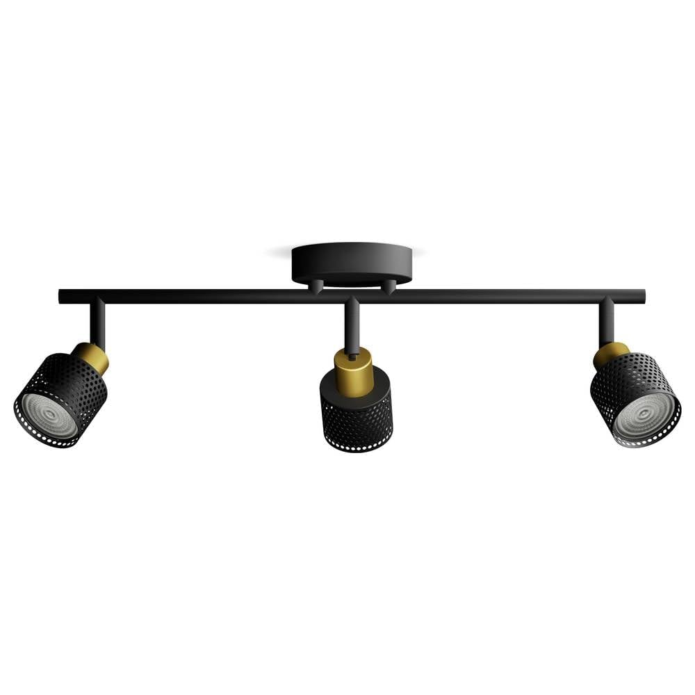 Philips Niall Spot 3 têtes, GU10 non inclus, Laiton, IP20