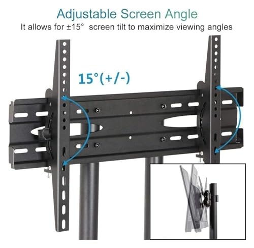 Soporte móvil para TV con ruedas y altura ajustable miniatura 3