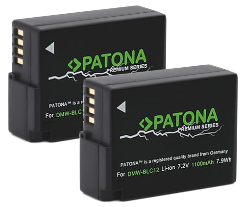 PATONA Premium (2X) Ersatz für Akku Panasonic DMW BLC12 E (echte 1100mAh)