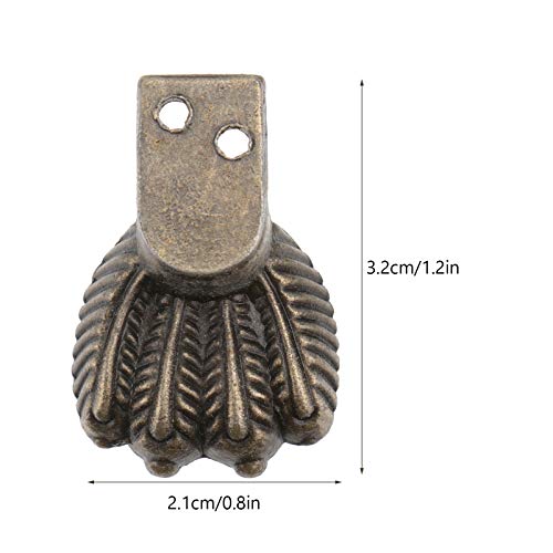 Doitool 12Pcs Antique Brass Jewelry Box Feet Retro Decorative Wood Case Legs Wood Case Corner Protector Decorative Furniture Legs For Diy Jewelry Chest Gift Box #TOP1