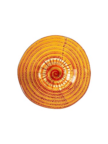 Dale Tiffany 13108AV-D9 Candela Amber Hand Blown Art Glass Wall Art Decor, Multicolor, 9" Diameter