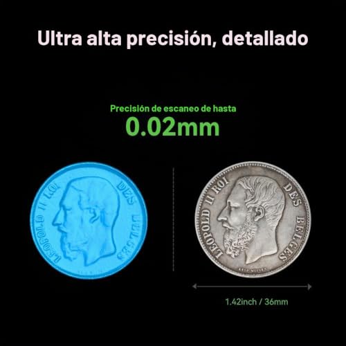 Miniatura 4 de Creality Cr-Scan Otter - Escáner 3d 0,02 Mm, Visión Estéreo De Cuatro Lentes, Escaneo A Color De 24 Bits Para Objetos De 10 A 2000 Mm, Color Negro Metálico Sin Pulverización
