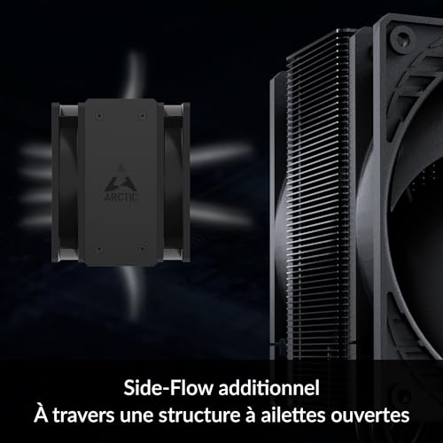 Image of ARCTIC Freezer 36 (Black) - Single-Tower CPU Cooler with Push-Pull, Two Pressure-optimised 120 mm P Fans, Fluid Dynamic Bearing, 200-1800 RPM, 4 Heatpipes, incl. MX-6 Thermal Compound