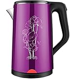 Homnova Electric Kettle, 2.5L Large Capacity, PP Outer Layer, Stainless Steel, Automatic Shutdown And Boiling Protection Function, Seal Heat Preservation,purple