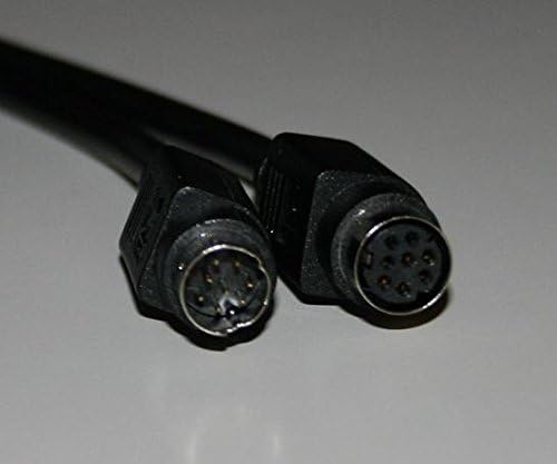 Mini Din 8 Pin Male Female Black 12 Ft Cable Extension