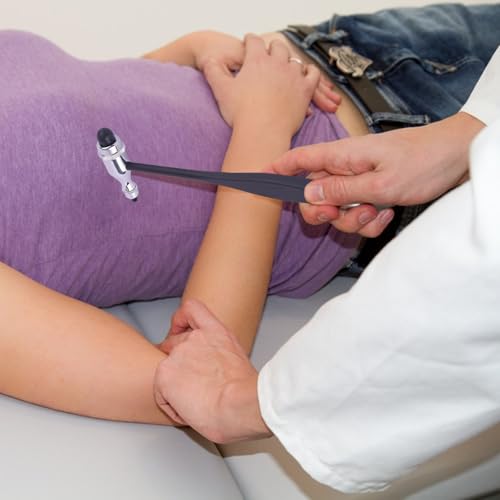 Yilceemy Neurologischer Reflexhammer, Medizinische Percussion Reflexhammer, Muscle Reflex Diagnose Hammer, Für Hautreflexe und Oberflächenreaktionen (Schwarz)