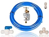  aqualogis al-set. RO-1 Samsung, LG, Haier GE de estilo americano Beko frigorífico Kit de conexión con Self Piercing abrazadera de tubo de suministro de agua fría