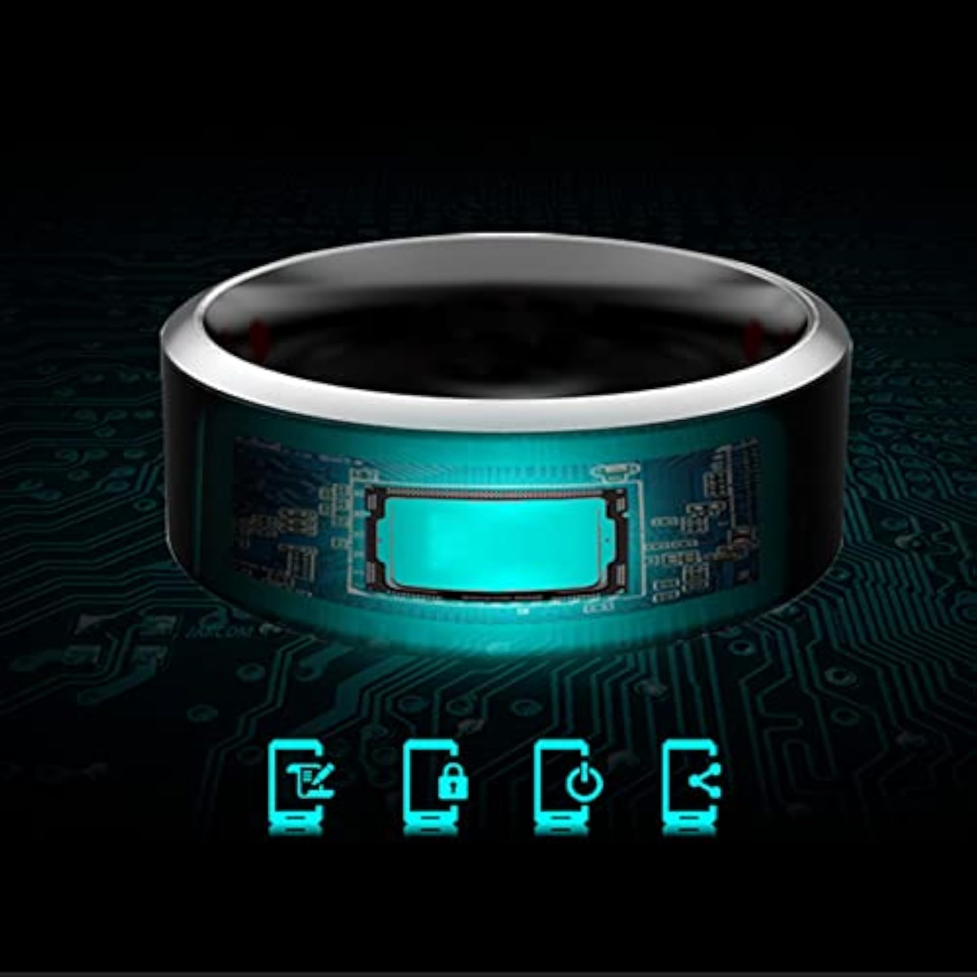 RFID White Ceramics Smart Finger Ring