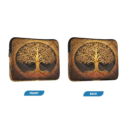 Funda para portátil 13-14 pulg con diseño árbol dorado miniatura 2