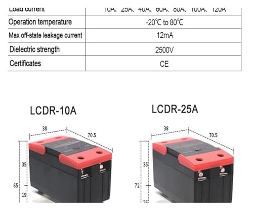 Relais statique monophasé 60A commutation DC-DC sans usure mécanique pour rail - 5