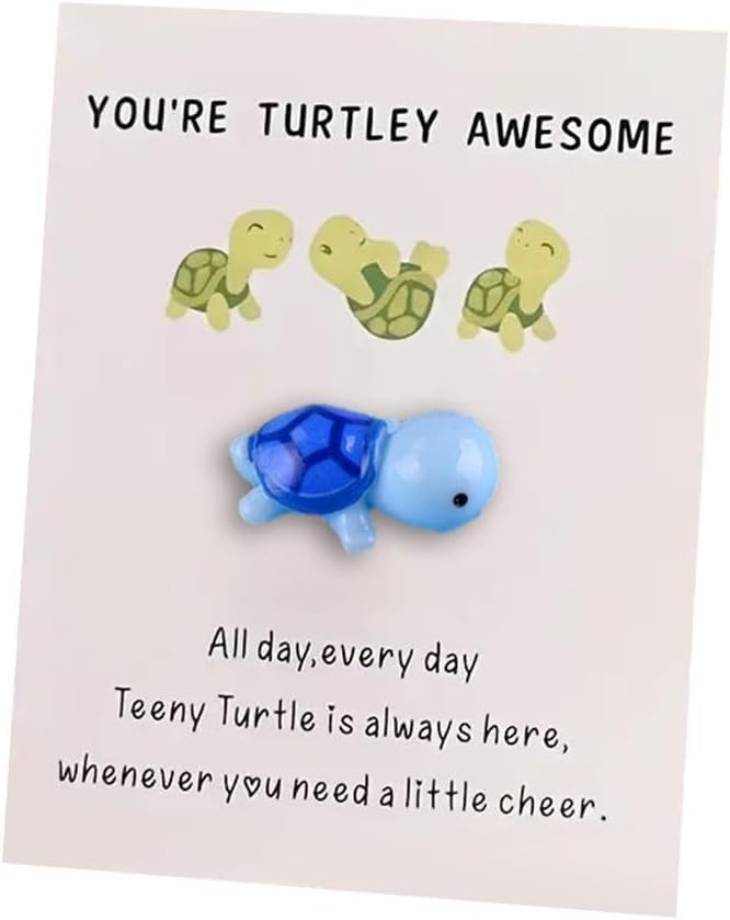 Mini Portafortuna Tascabile Turtley – Tartarughina In Miniatura Con Biglietto Di Ispirazione, Regalo Emozionale Per Amici E Familiari (Colore Viola) - 4