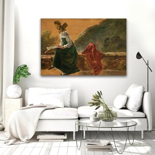 Tableau Dahl Romantisme Princesse Caroline Toile Décorative Murale 20x30cm