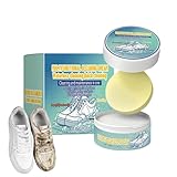 Pulitore Per Scarpe Da Ginnastica Bianche | 100g Rimuovitore Di Macchie,Crema Per Pulizia Sneaker Senza Acqua Con Spugna | per Cura Tela Pelle Pulizia Quotidiana Manutenzione Calzature