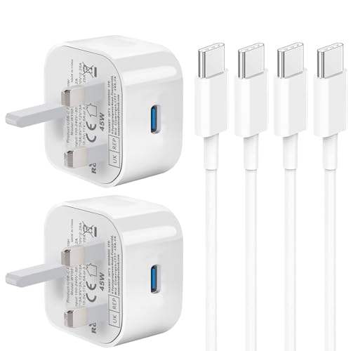 Samsung Fast Charger Plug and 1M Long Cable,2Pack Samsung USBC Charging Lead with USB Type C Plug for Galaxy S25 S24 S23 S22 S21 S20 A32 A33 A34 A35 A36 A53 A54 A55 A56 A17 A16 A25 A26 A06 A07 A05S