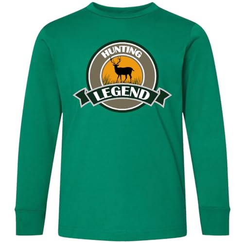 inktastic Hunting Legend Deer Bowhunter Youth Long Sleeve T-Shirt