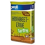 Bio Hochbeeterde 40 Ltr. torffrei Universal Gemüseerde Kompost Dünger Natur Erde Rindenhumus...