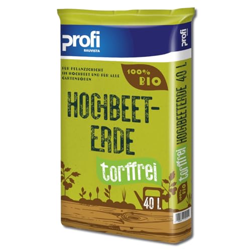 Bio Hochbeeterde 40 Ltr. torffrei Universal Gemüseerde Kompost Dünger Natur Erde Rindenhumus Holzfaser