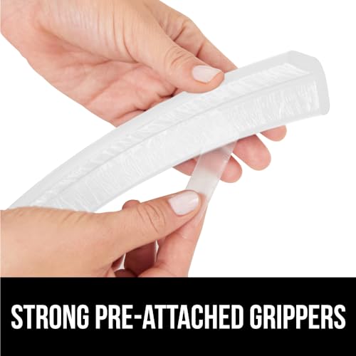 Image of GORILLA GRIP Baby Proof Corners and Edges for Furniture, Kid Proofing Adhesive Table Corner Protectors, Heavy Duty Soft Rubber Foam Protection, Includes 8 Protective Safety Guards, 15 Feet, Off White