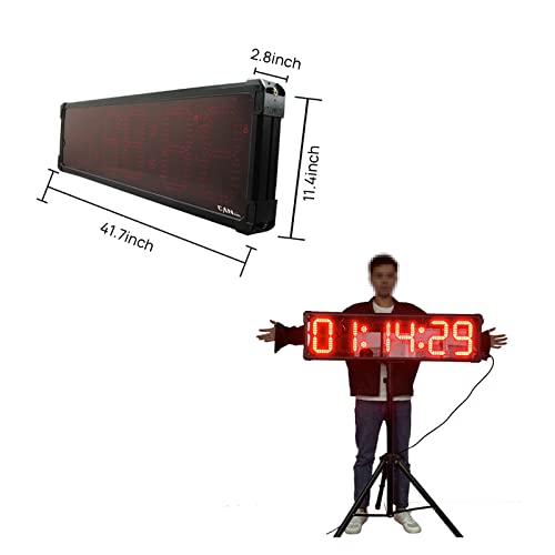Cronómetro digital impermeable para exteriores YZ de 8 pulgadas, con pantalla grande LED, de una o dos caras, para eventos deportivos, gimnasios y maratones, con control remoto (de una cara) miniatura 2