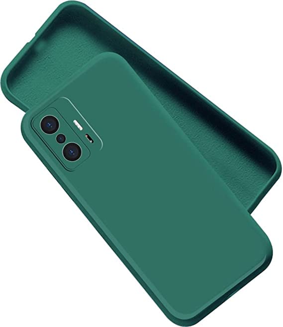 Image of A rtistque Back Cover Case for Xiaomi Mi 11T | Mi 11T Pro with Camera Protection | Shockproof TPU | Stylish Protective Design | Slim Fit | Ultra Matte | Xiaomi Mi 11T | Mi 11T Pro Back Cover - Green