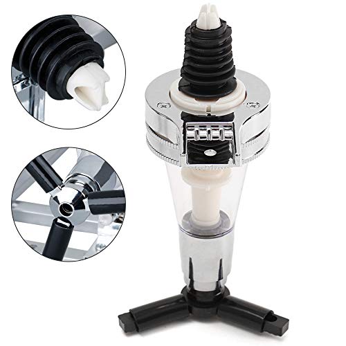 panthem Flessenhouder, 4 wands drankdispensers wijn sterke drank Steel Bar Optics Pub voorkomt verspilling of morsen (4… - Afbeelding 5