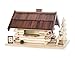 Produktbild DREGENO Seiffen eG Räucherhaus Skihütte mit Skifahrer, Holz, Natur, 17 x 11 x 10 cm