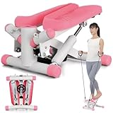 【more felice公式｜ヨガインストラクター＆ベストボディJAPANチャンピオン監修】ステッパー 静音 有酸素運動 宅トレ 在宅フィットネス 立ち専用 コンパクト 軽量 油圧式 負荷調整機能付き 姿勢サポート 記録シート＆動画付 初心者・高齢者も安心