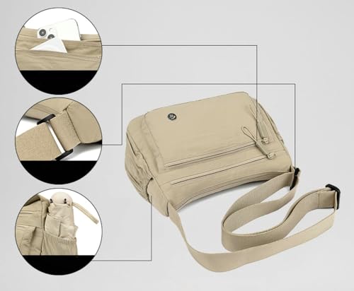 Slouchy Nylon Crossbody Purse Women Trendy Hobo Bags Cute Underarm Shoulder Satchel College Travel Tote Handbag 20254