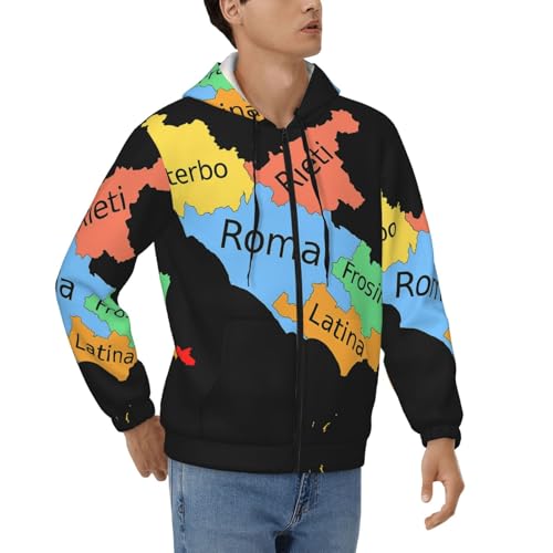 Sweat à capuche Italie pour homme veste thermique pour voyage
