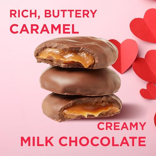 RUSSELL STOVER Valentine's Day Milk Chocolate Caramel Heart, 1.3 oz. (Pack of 18)