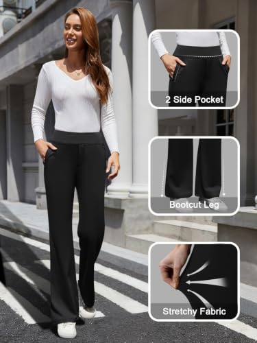 DLOODA Womens High Waist Dress Pants Stretchy Business Casual Work Pants - image 5