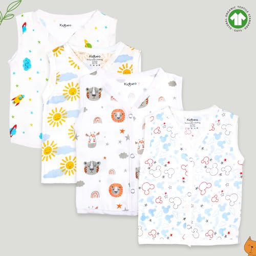 Image of Kidbea Extra Soft Mulmul Cotton Jhabla Cloth for New Born Baby Set