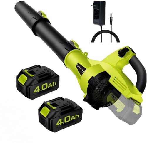 SAUROCK Cordless Leaf Blower 500 CFM, 7-Speed, 2 Batteries