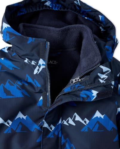 Image of The Children's Place Boys Heavy 3 in 1 Winter Jacket, Wind-resistant Water-resistant Shell, Fleece Inner
