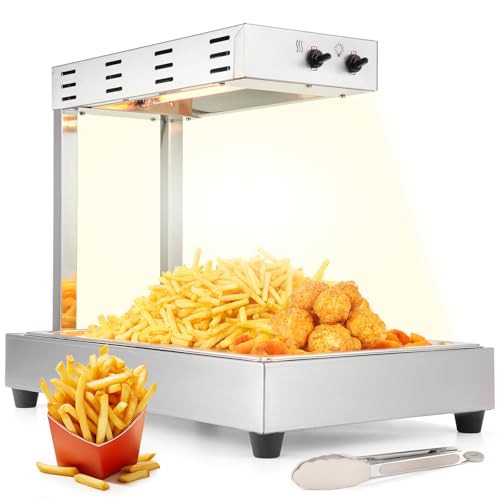 Dyna-Living French Fry Warmer - French Fry Warmer Commercial 10L Countertop French Fries Heat Lamp Commercial Food Heat Lamp Fries Dump Station for Food Truck Chips Buffet Parties Restaurants 500W - Thumbnail 7