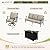 MIXPATIO Patio Furniture Set with Firepit Table, 4 Pcs Metal Outdoor Conversation Set, 2 Swivel Chairs and 3 Seater Sofa with 5.75" Extra Thick Cushion and Gas Fire Pit Table for Backyard Deck, Beige