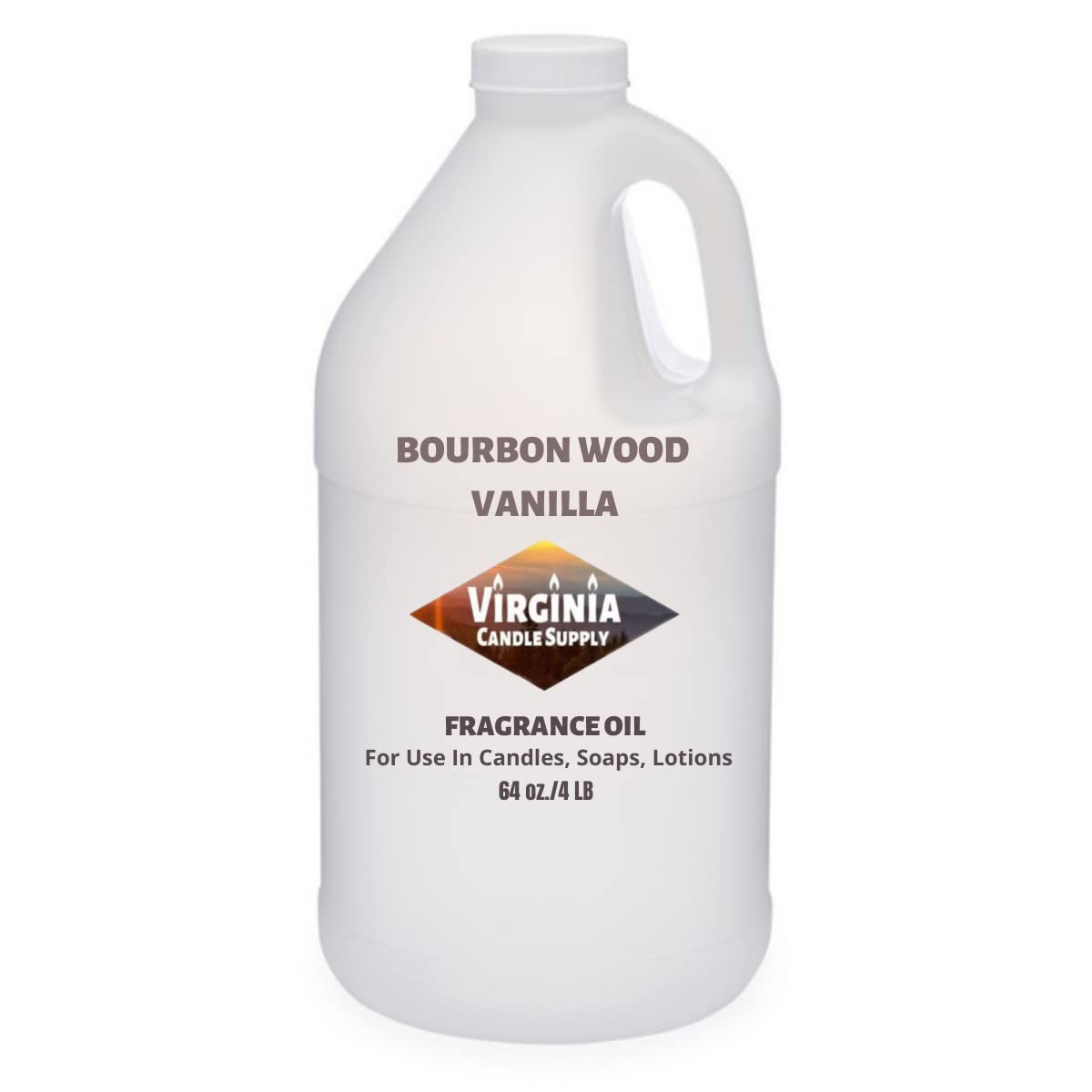 Bourbon Wood Vanilla Fragrance Oil (64 oz Jug) for Candle Making, Soap Making, Tart Making, Room Sprays, Lotions, Car Fresheners, Slime, Bath Bombs,